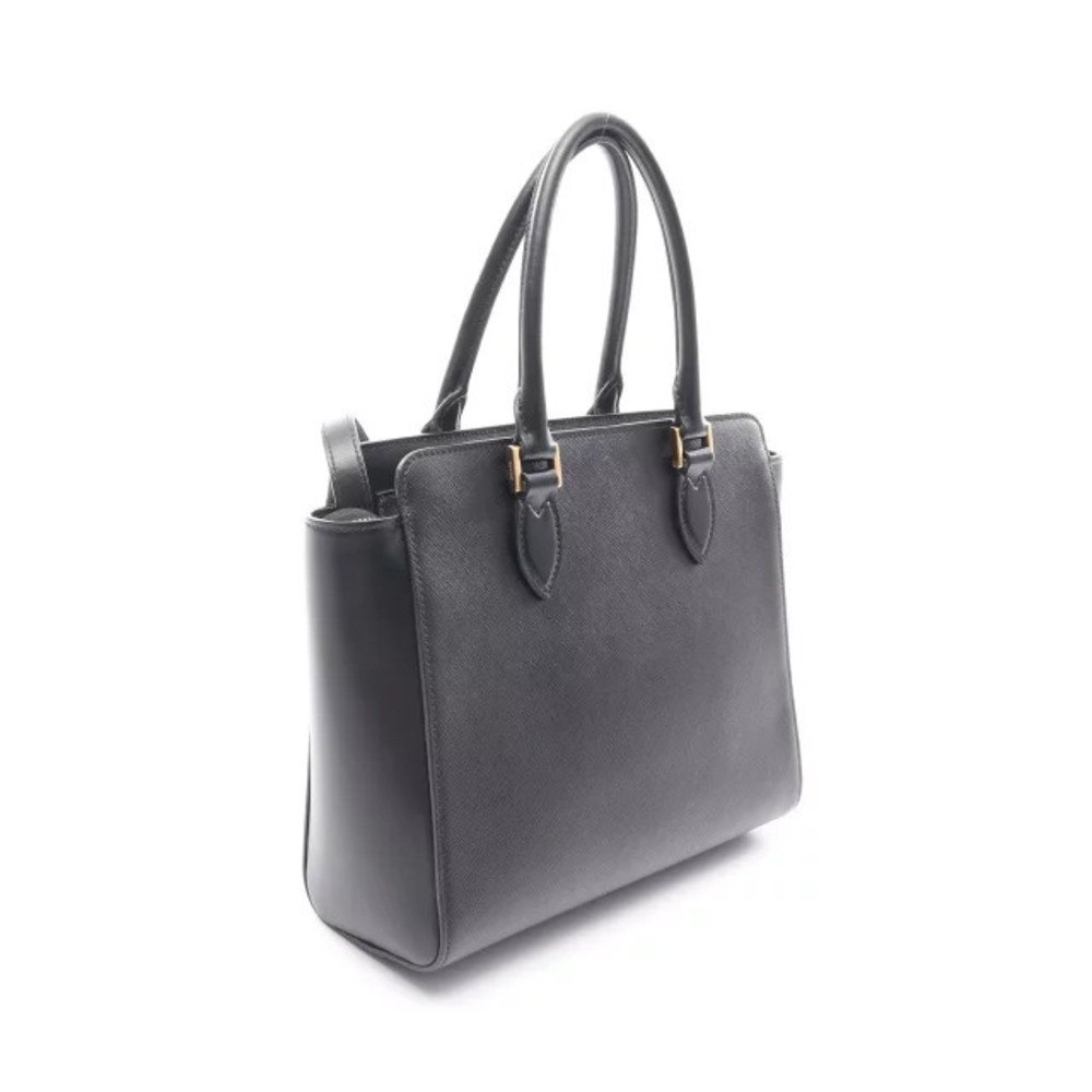 Prada Leather Handbag CALF SAFFIANO Bag Black SOFT